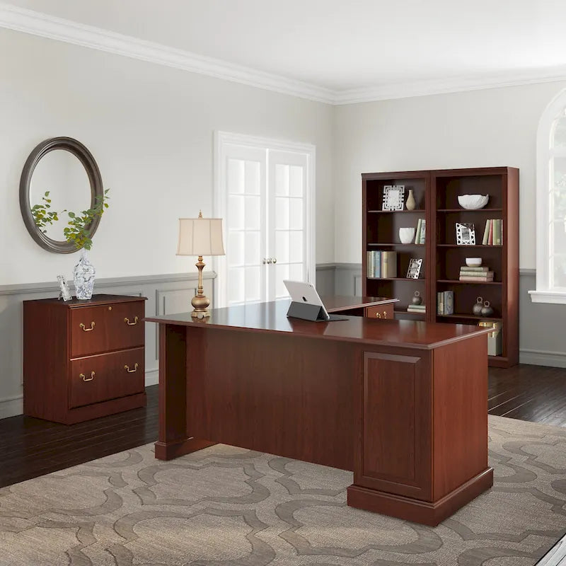 Lateral File Cabinet with Lockable Drawer and Ball-Bearing Slides