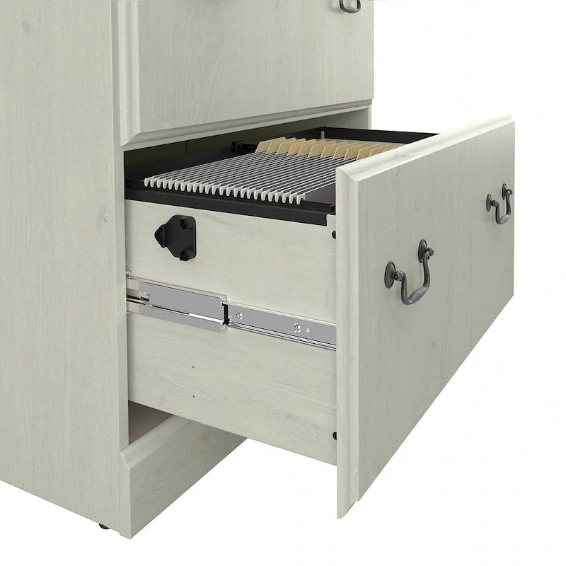 Lateral File Cabinet with Lockable Drawer and Ball-Bearing Slides