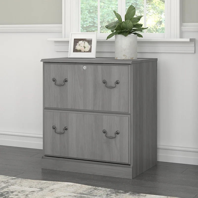 Lateral File Cabinet with Lockable Drawer and Ball-Bearing Slides