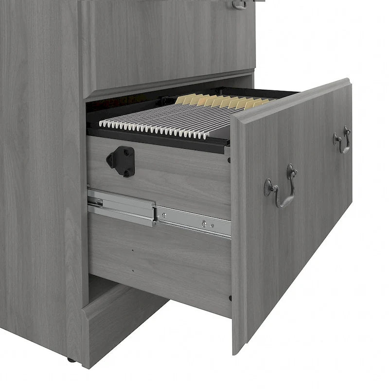 Lateral File Cabinet with Lockable Drawer and Ball-Bearing Slides
