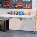 Wall-Mounted Folding Floating Desk for Home Office, Garage & Kitchen