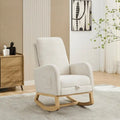 Boucle Nursery Rocking Chair with Footrest