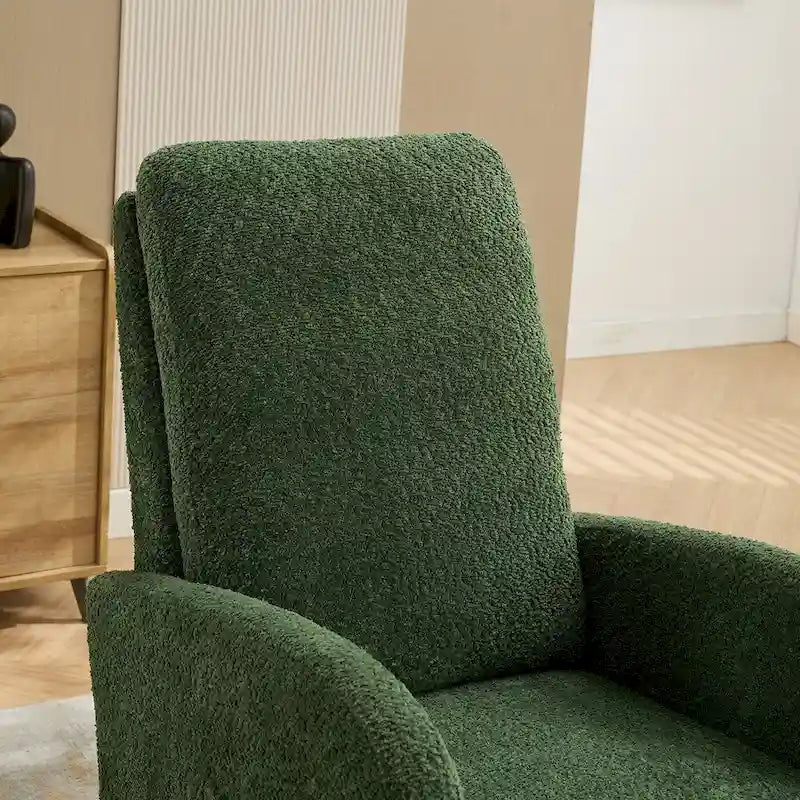 Boucle Nursery Rocking Chair with Footrest