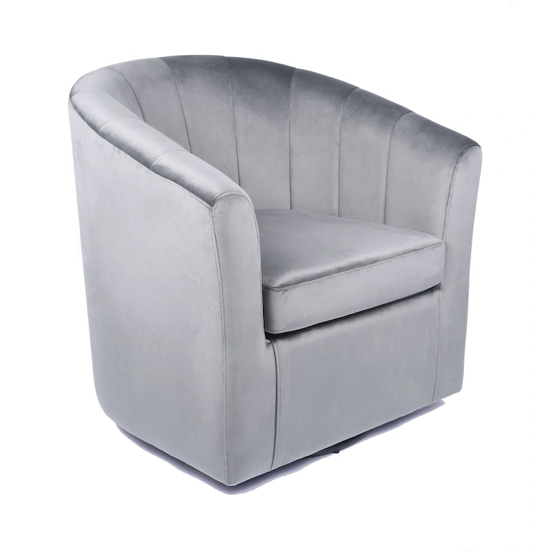 Velvet Swivel Accent Club Chair with Removable Cushion, Multiple Colors
