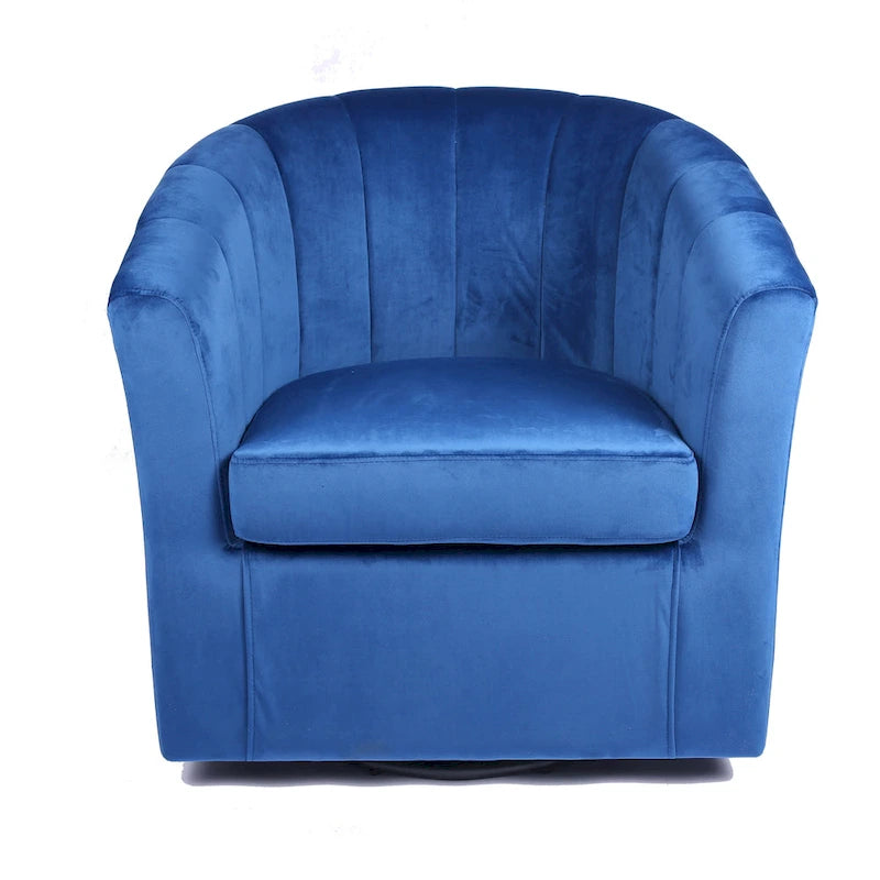 Velvet Swivel Accent Club Chair with Removable Cushion, Multiple Colors