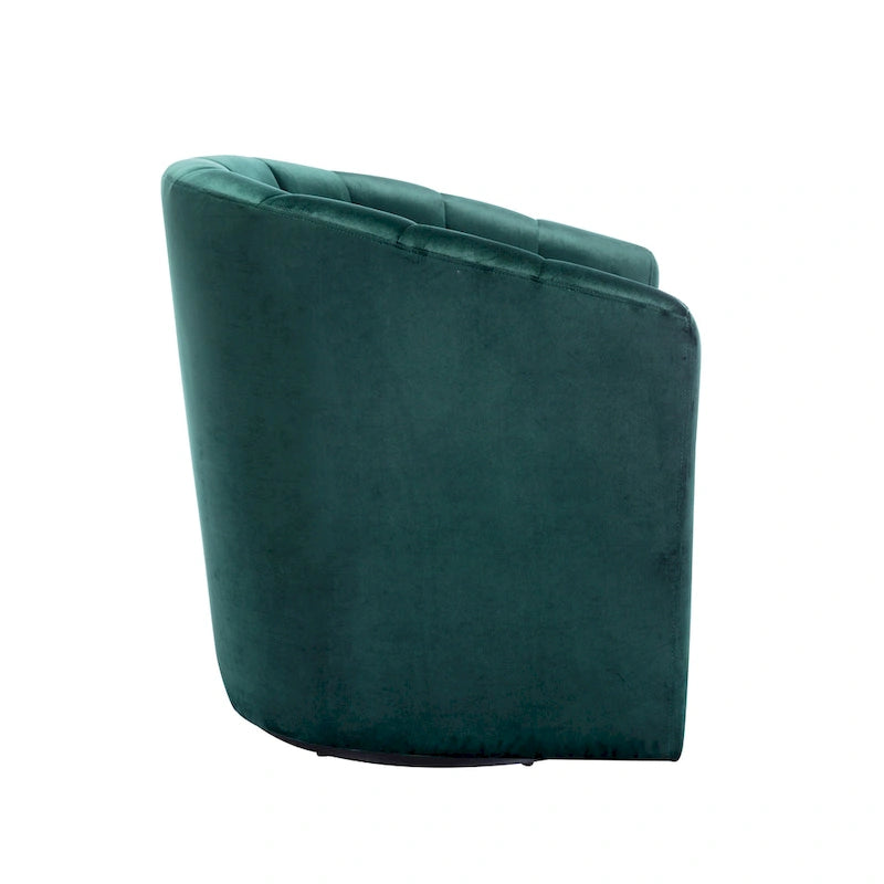 Velvet Swivel Accent Club Chair with Removable Cushion, Multiple Colors