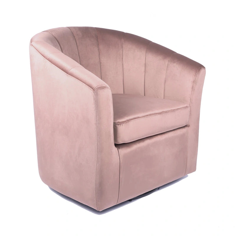 Velvet Swivel Accent Club Chair with Removable Cushion, Multiple Colors