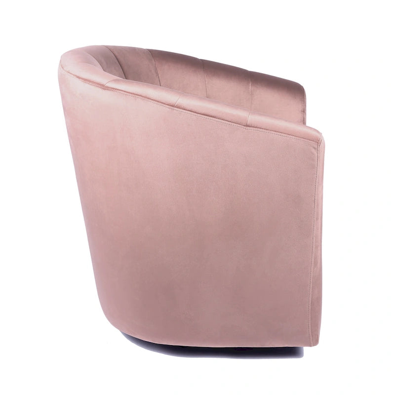 Velvet Swivel Accent Club Chair with Removable Cushion, Multiple Colors