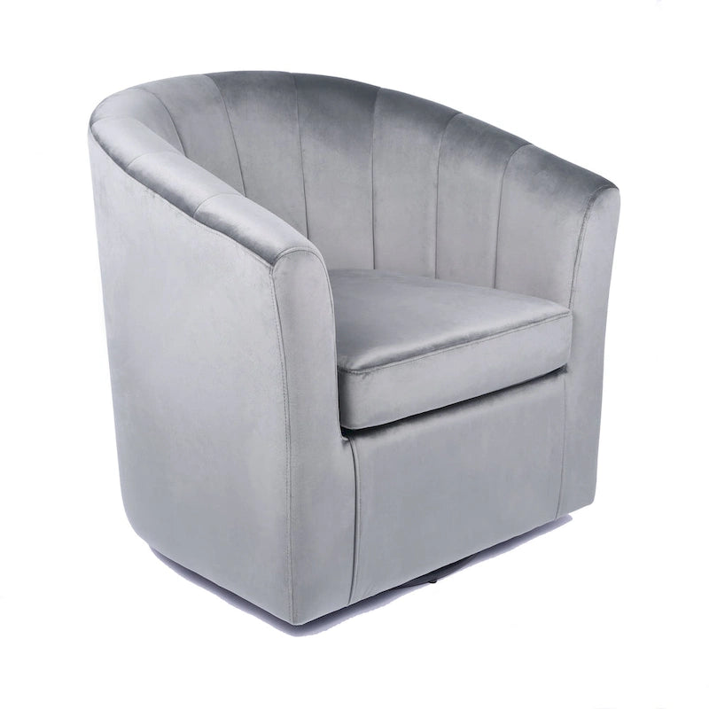 Velvet Swivel Accent Club Chair with Removable Cushion, Multiple Colors