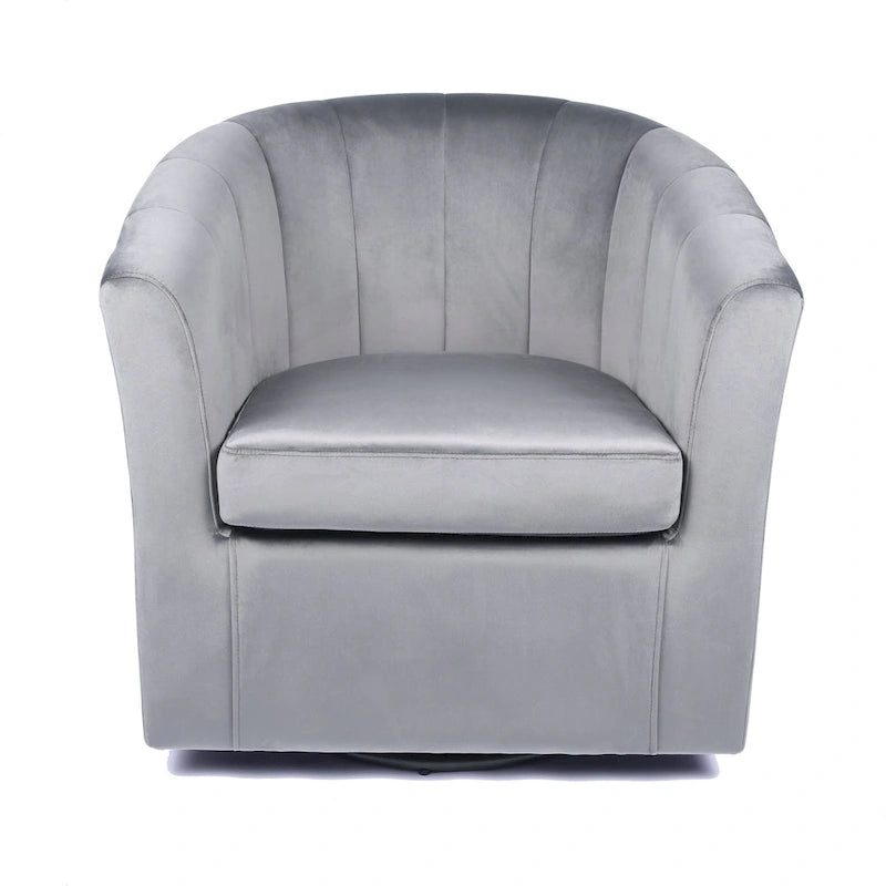 Velvet Swivel Accent Club Chair with Removable Cushion, Multiple Colors