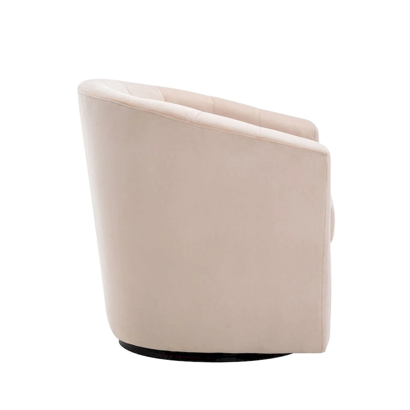 Velvet Swivel Accent Club Chair with Removable Cushion, Multiple Colors