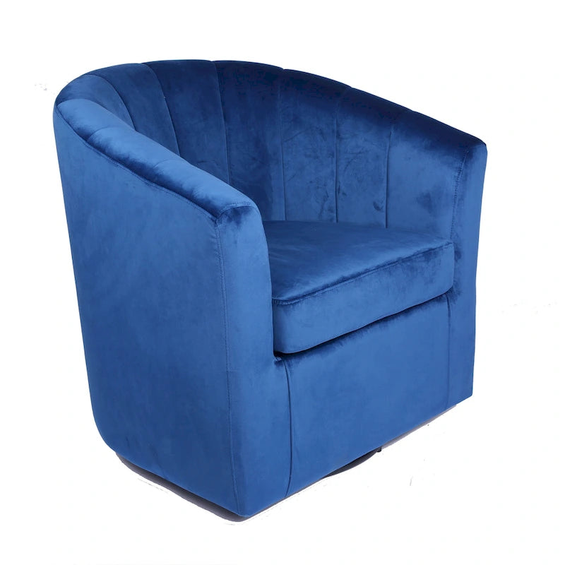 Velvet Swivel Accent Club Chair with Removable Cushion, Multiple Colors