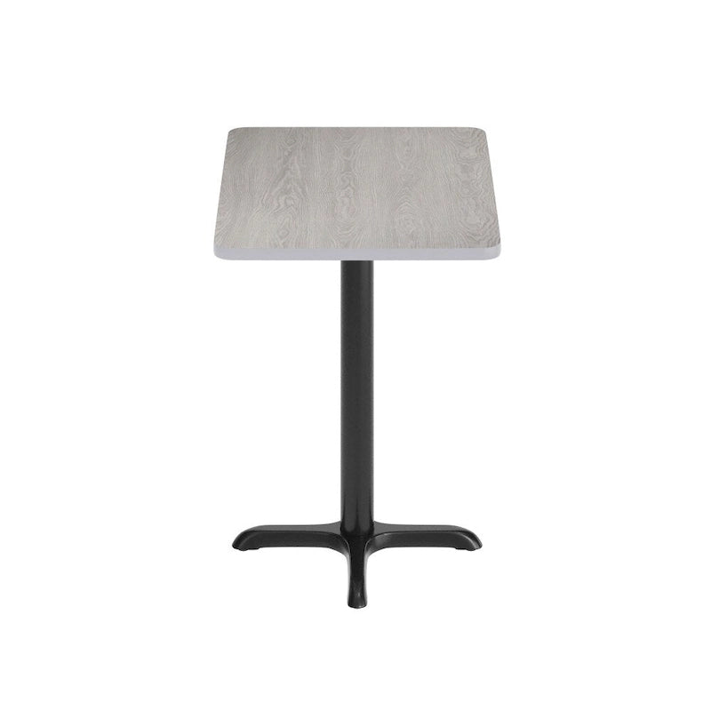 Rectangular Laminate Dining Table with Cast Iron X-Base — Commercial Grade