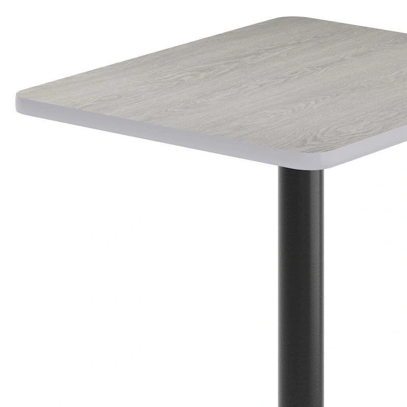 Rectangular Laminate Dining Table with Cast Iron X-Base — Commercial Grade