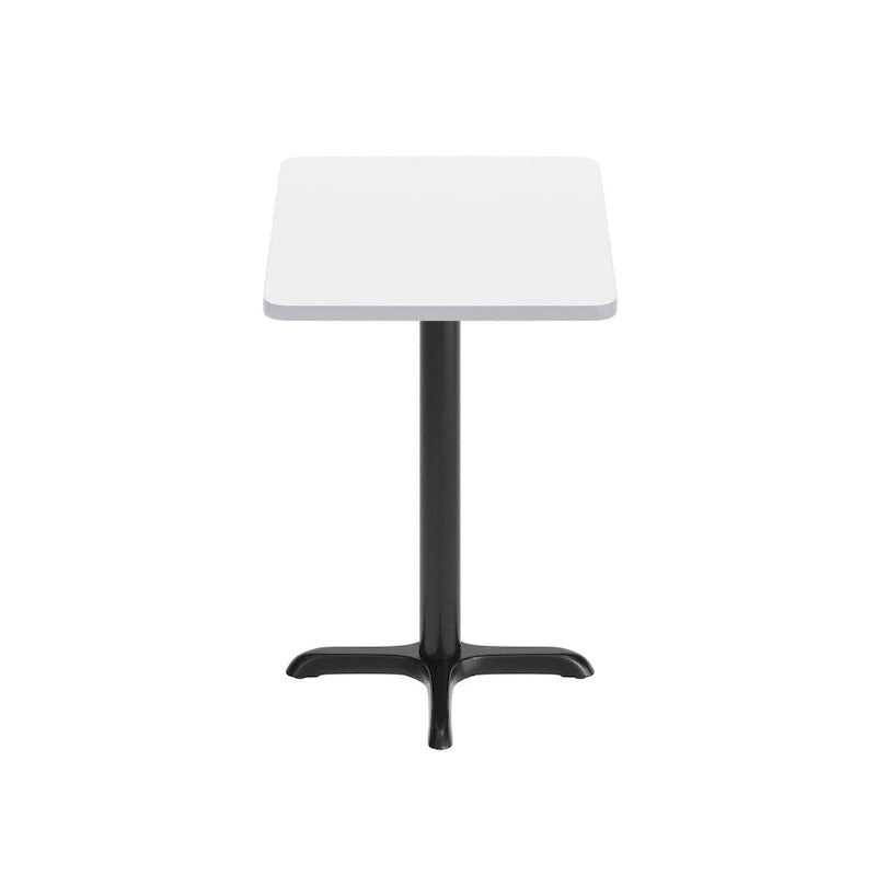Rectangular Laminate Dining Table with Cast Iron X-Base — Commercial Grade