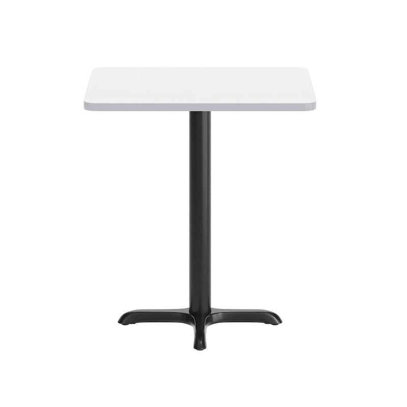 Rectangular Laminate Dining Table with Cast Iron X-Base — Commercial Grade