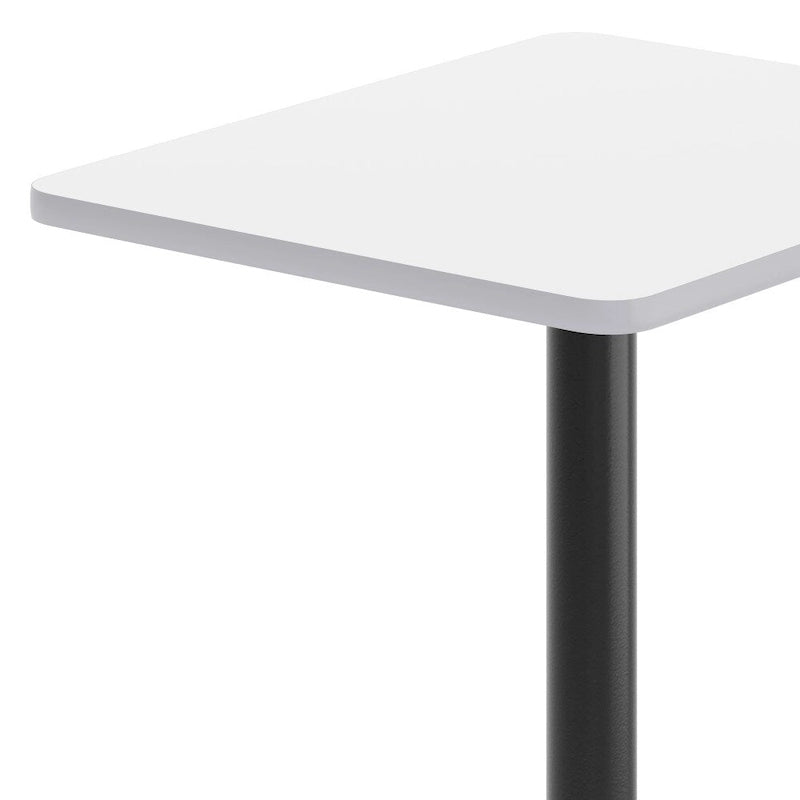 Rectangular Laminate Dining Table with Cast Iron X-Base — Commercial Grade