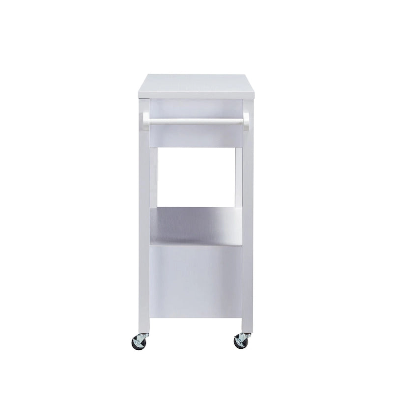 2-Drawer Serving Cart with Open Shelf