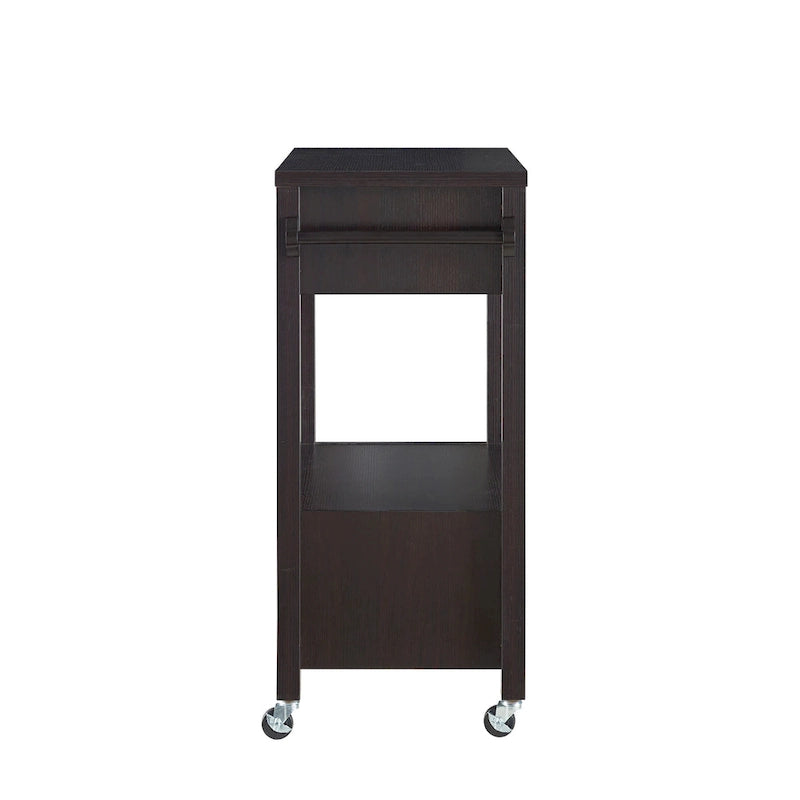 2-Drawer Serving Cart with Open Shelf
