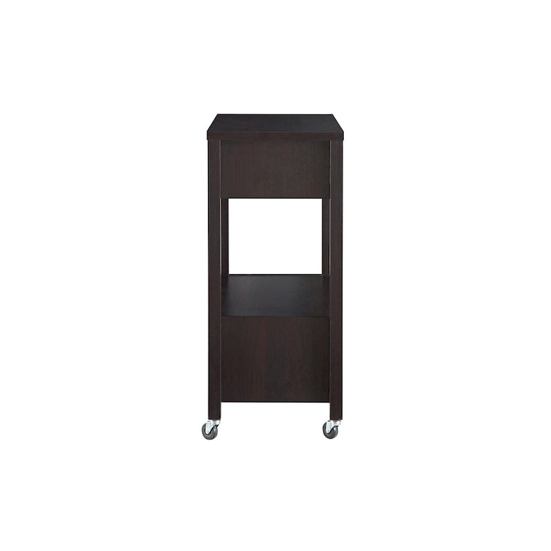 2-Drawer Serving Cart with Open Shelf