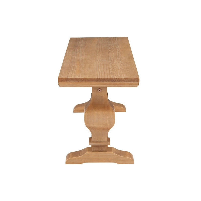 Solid Pine Wood Double Pedestal Dining & Entryway Bench