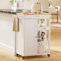 Rolling Kitchen Island Cart with Drawer & Shelves