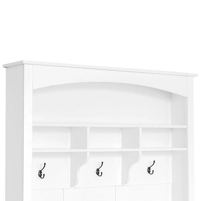 Modern 3-in-1 Entryway Hall Tree with Coat Rack, Bench & Adjustable Shoe Storage