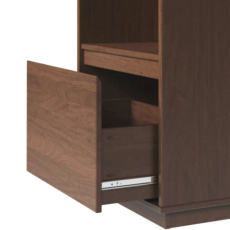 Mid-Century Modern Hall Tree with 3 Hooks, Shelf & Soft-Close Drawer