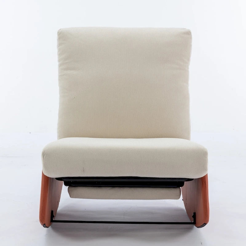 Upholstered Rocking Recliner with Adjustable Backrest & Footrest