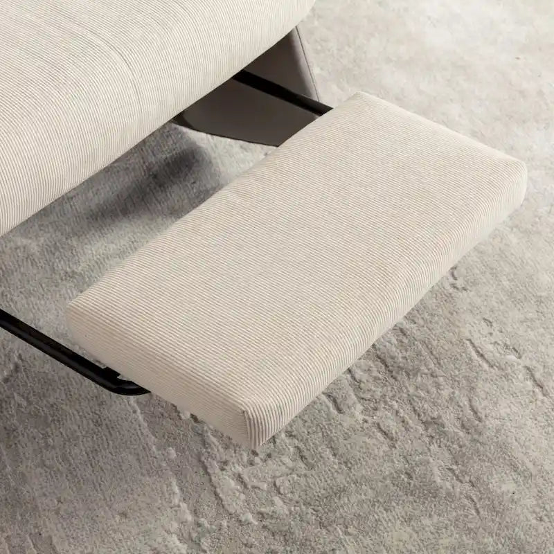 Upholstered Rocking Recliner with Adjustable Backrest & Footrest