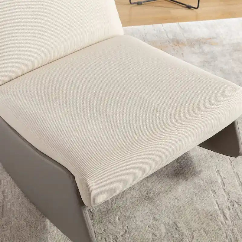 Upholstered Rocking Recliner with Adjustable Backrest & Footrest