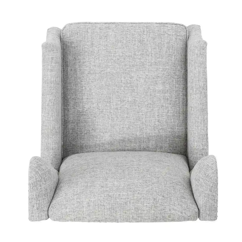 Traditional Wingback Fabric Recliner Chair with Studded Border & Padded Cushion