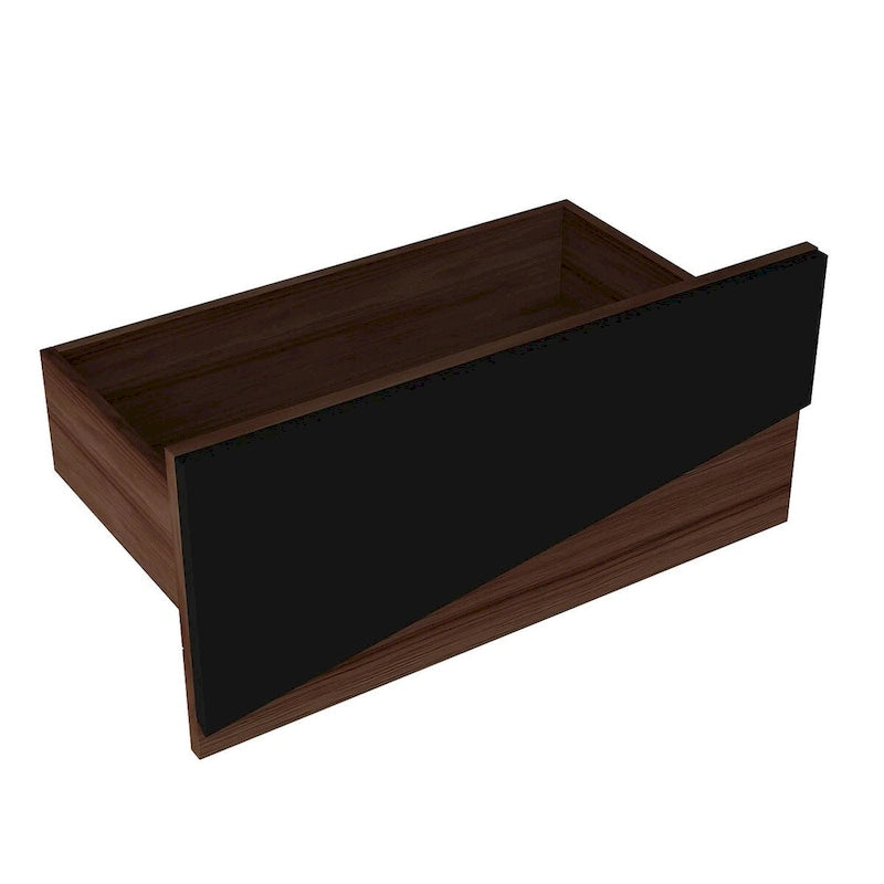 78.7" Black & White Geometric TV Cabinet Entertainment Center with 2 Drawers