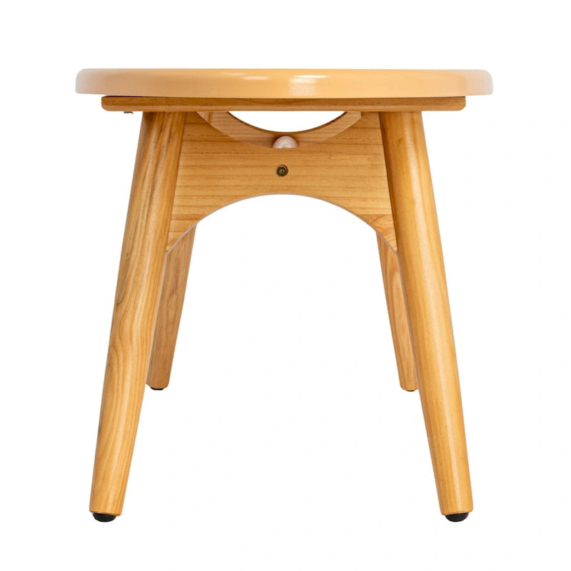 Surfboard-Shaped Striped Oval Coffee Table, Coastal Beach Style