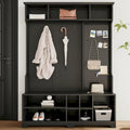 5-in-1 Entryway Hall Tree with Shoe Bench, Coat Rack, Shelves & Pegboard