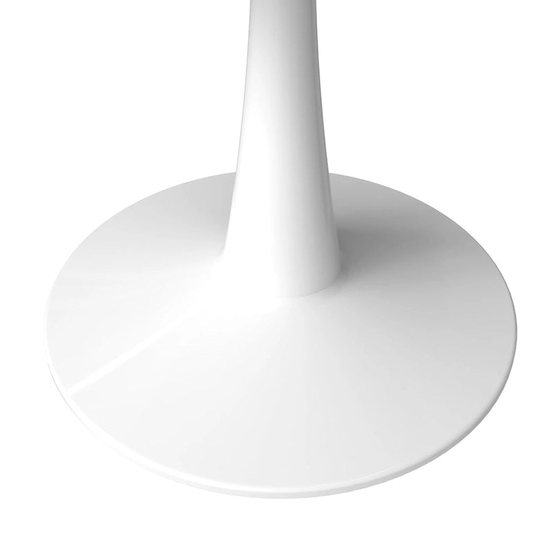 40" Round Sintered Stone Dining Table with Steel Pedestal Base, Seats 4